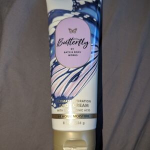 Bath & Body Works Butterfly Body Cream - Purple and White